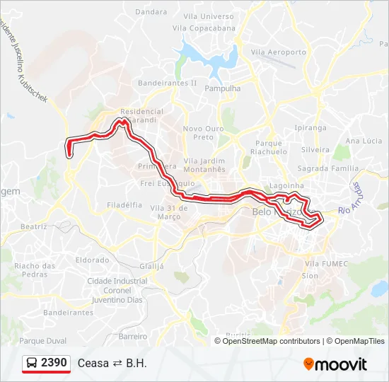 2390 Bus Line Map
