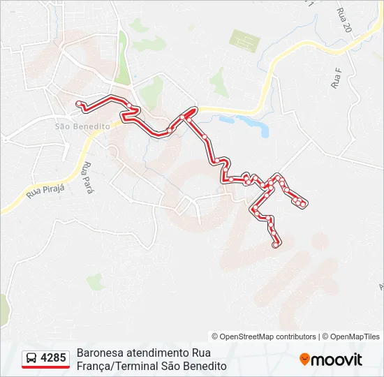 4285 Bus Line Map