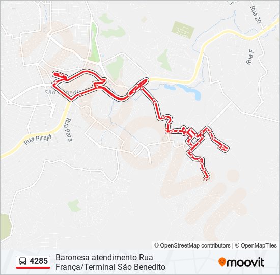 4285 bus Line Map