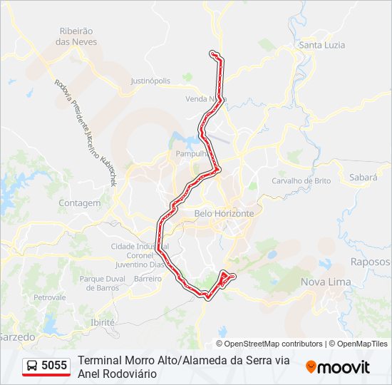 5055 bus Line Map