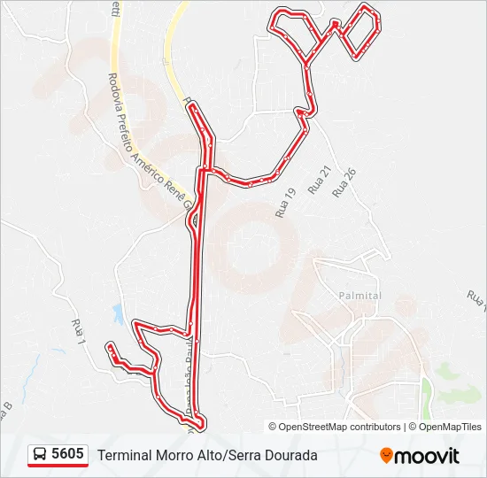5605 Bus Line Map