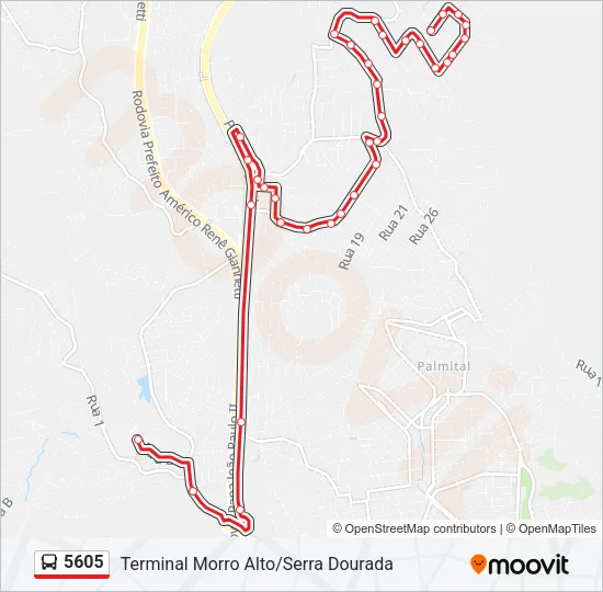 5605 Bus Line Map