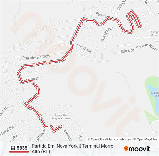 5835 Bus Line Map