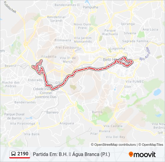 2190 bus Line Map