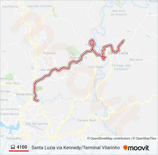 4100 Bus Line Map
