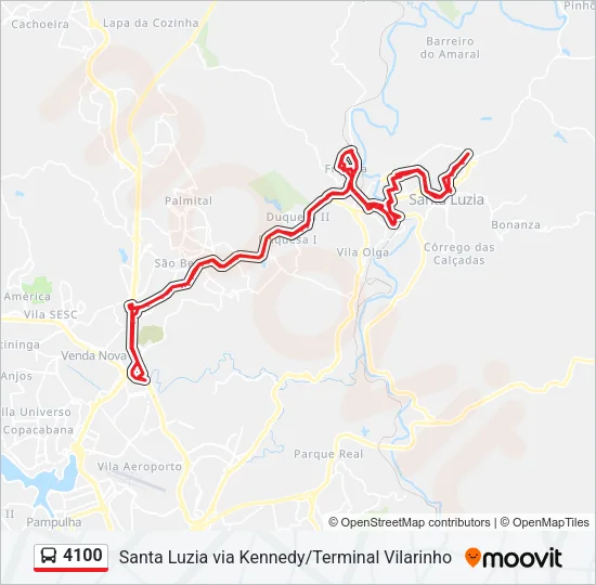 4100 Bus Line Map
