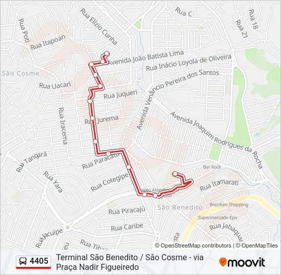 4405 Bus Line Map