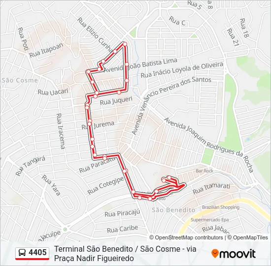4405 Bus Line Map