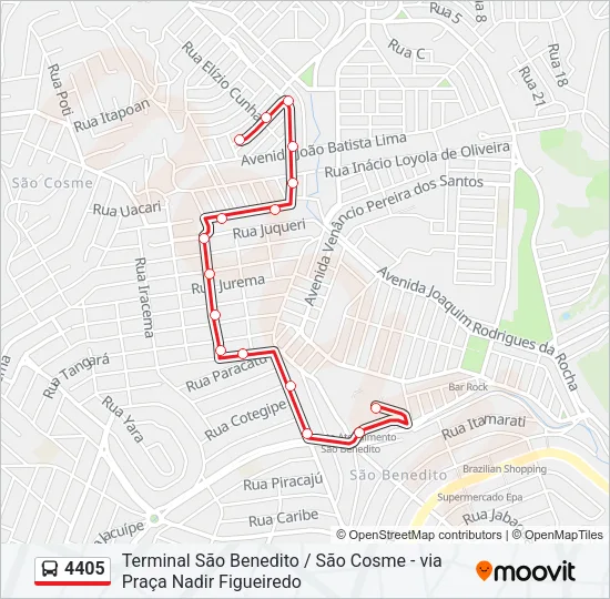 4405 Bus Line Map