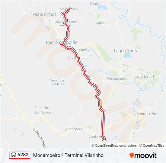 Mapa de 5282 de autobús