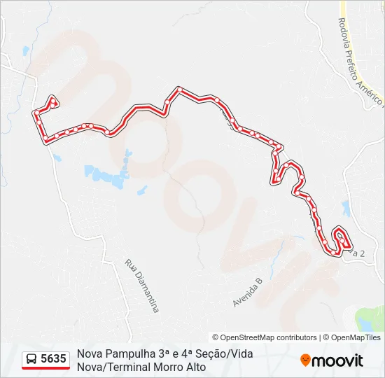 5635 Bus Line Map