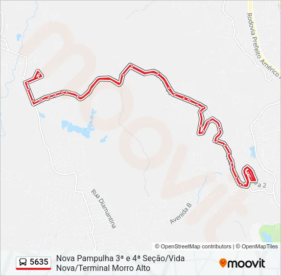 5635 Bus Line Map
