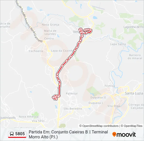 5805 Bus Line Map