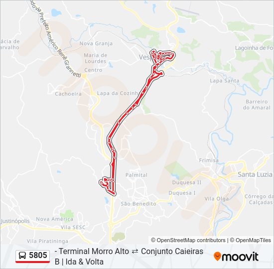 5805 bus Line Map