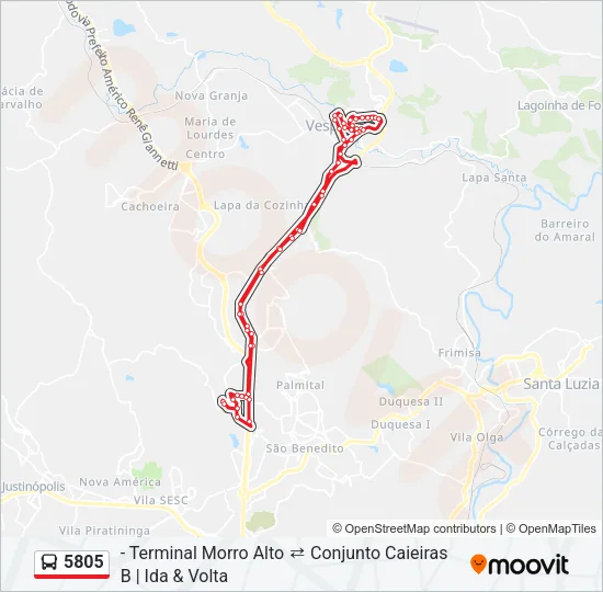 5805 Bus Line Map