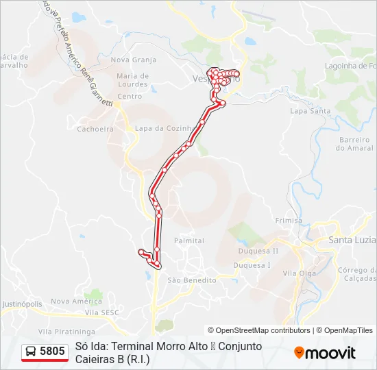 5805 Bus Line Map