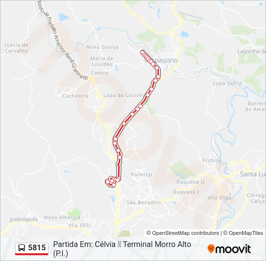 5815 Bus Line Map