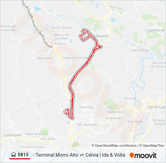 5815 Bus Line Map