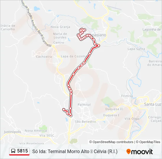 5815 Bus Line Map