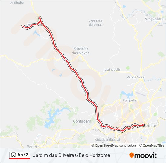 Mapa de 6572 de autobús