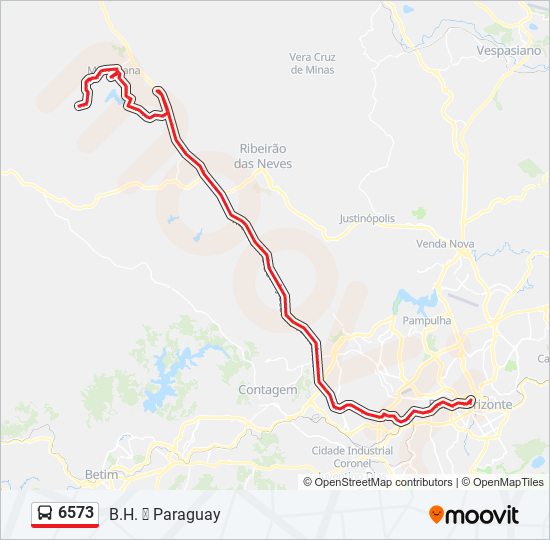 Mapa de 6573 de autobús