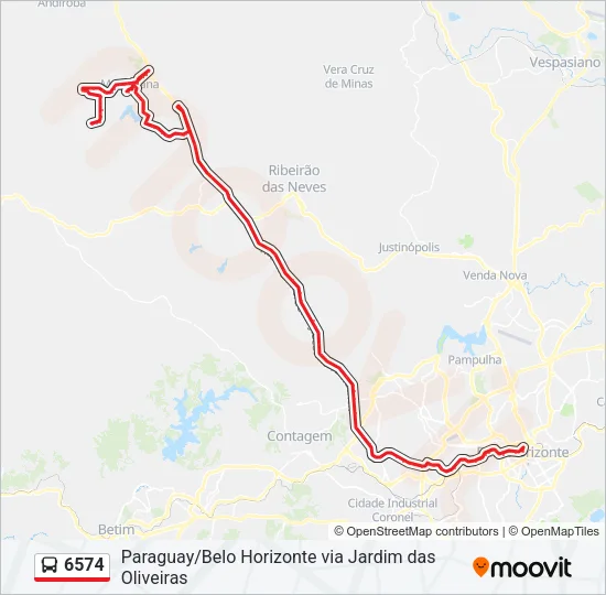 6574 Bus Line Map