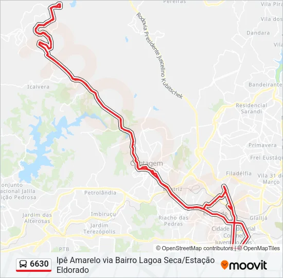 6630 Bus Line Map