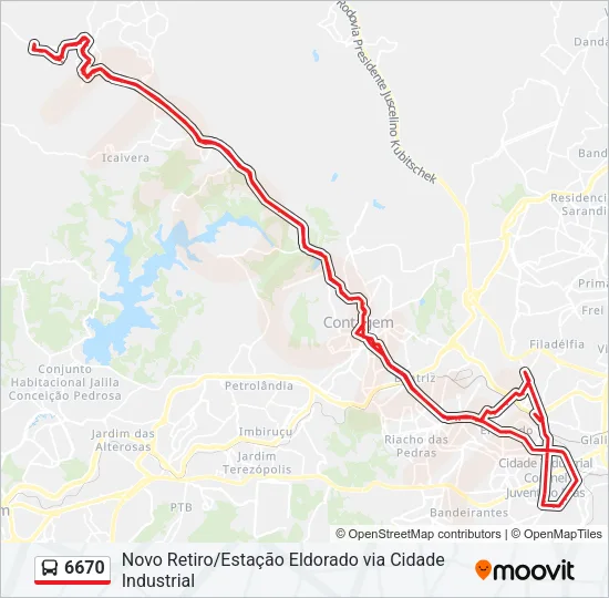 6670 Bus Line Map