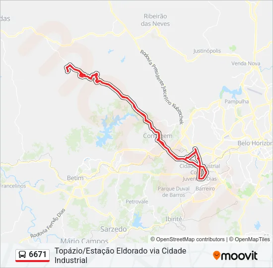 6671 Bus Line Map