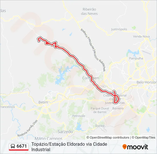 6671 Bus Line Map