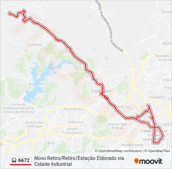 6672 Bus Line Map