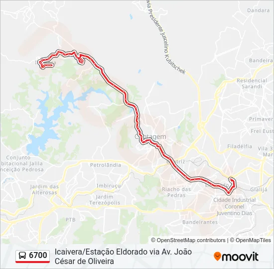 6700 Bus Line Map