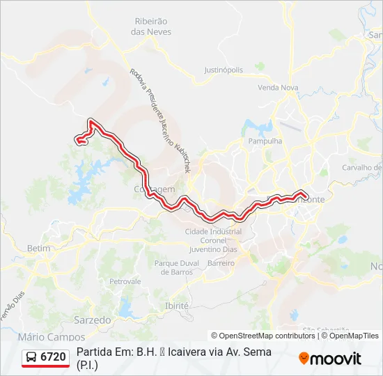 6720 Bus Line Map