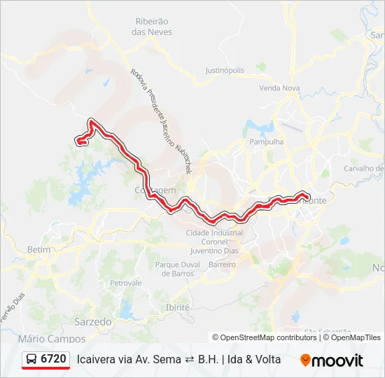 6720 Bus Line Map