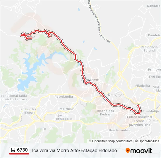 6730 Bus Line Map