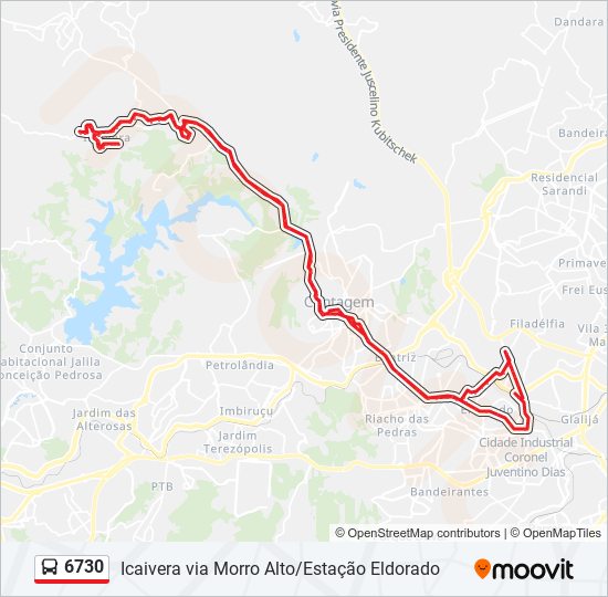 6730 bus Line Map