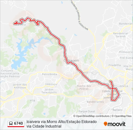 6740 Bus Line Map