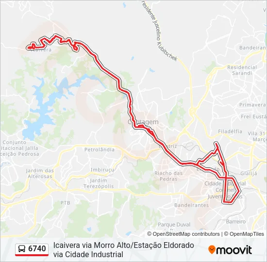 6740 Bus Line Map