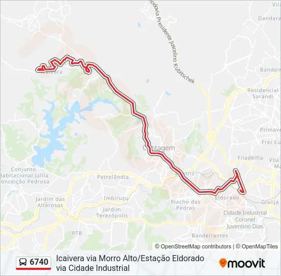 6740 Bus Line Map