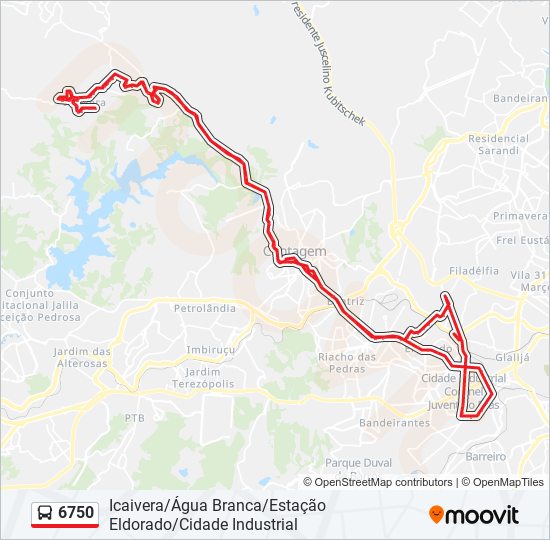 6750 bus Line Map