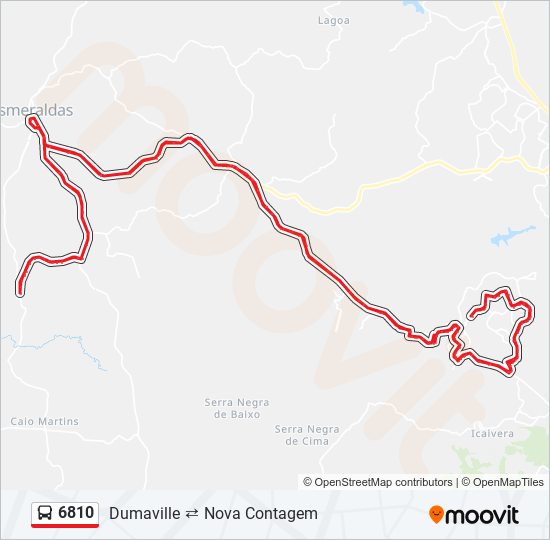 Mapa de 6810 de autobús