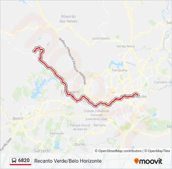 6820 Bus Line Map