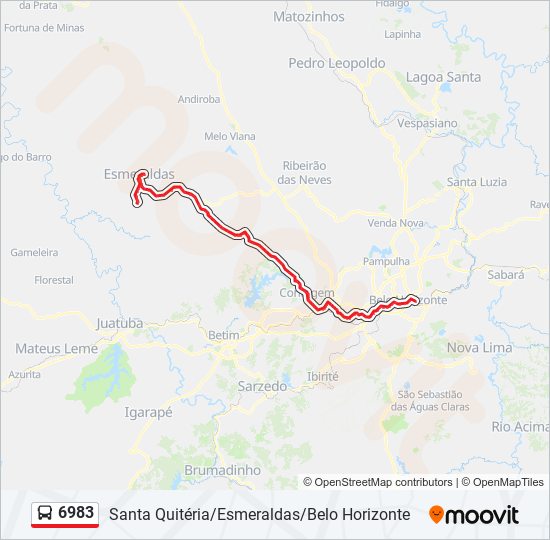 6983 bus Line Map