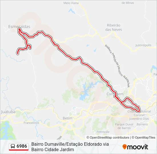 6986 Bus Line Map