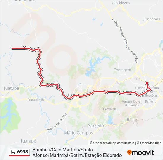 6998 Bus Line Map