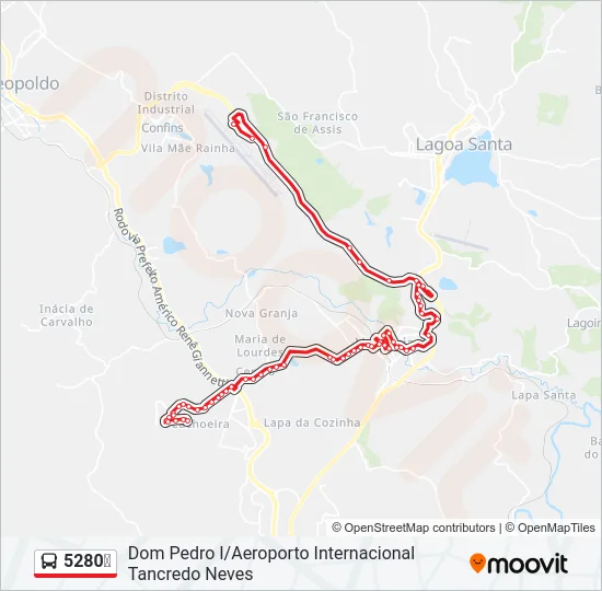 5280✈ Bus Line Map