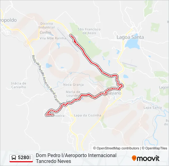 5280✈ Bus Line Map