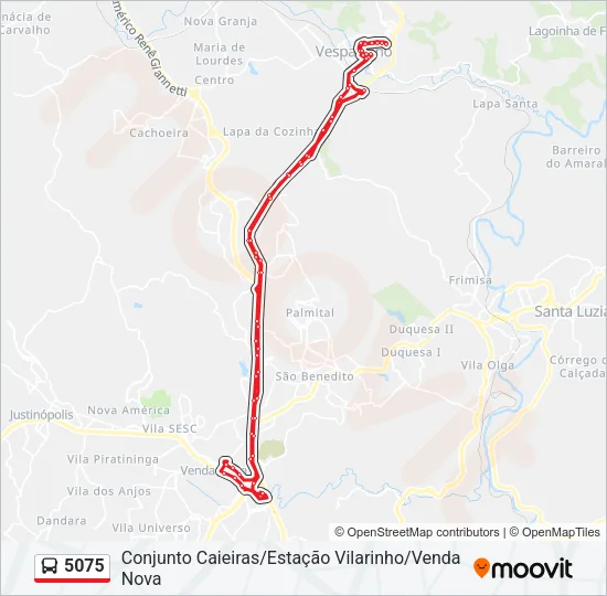 5075 Bus Line Map