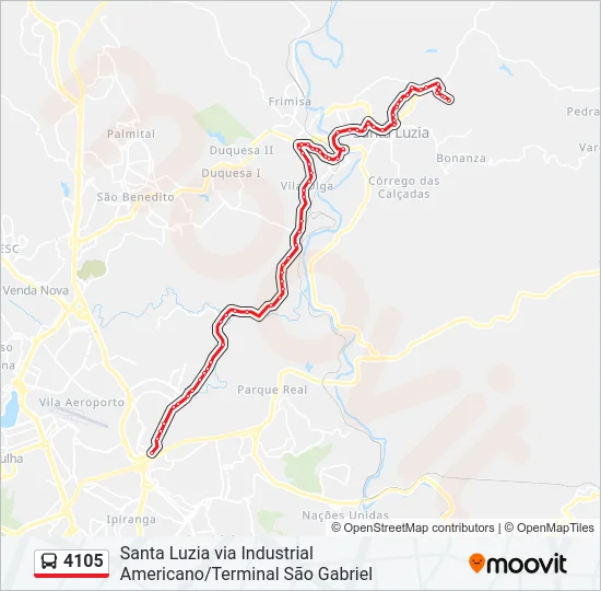 4105 Bus Line Map