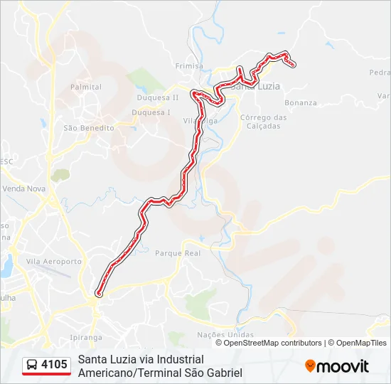 4105 Bus Line Map